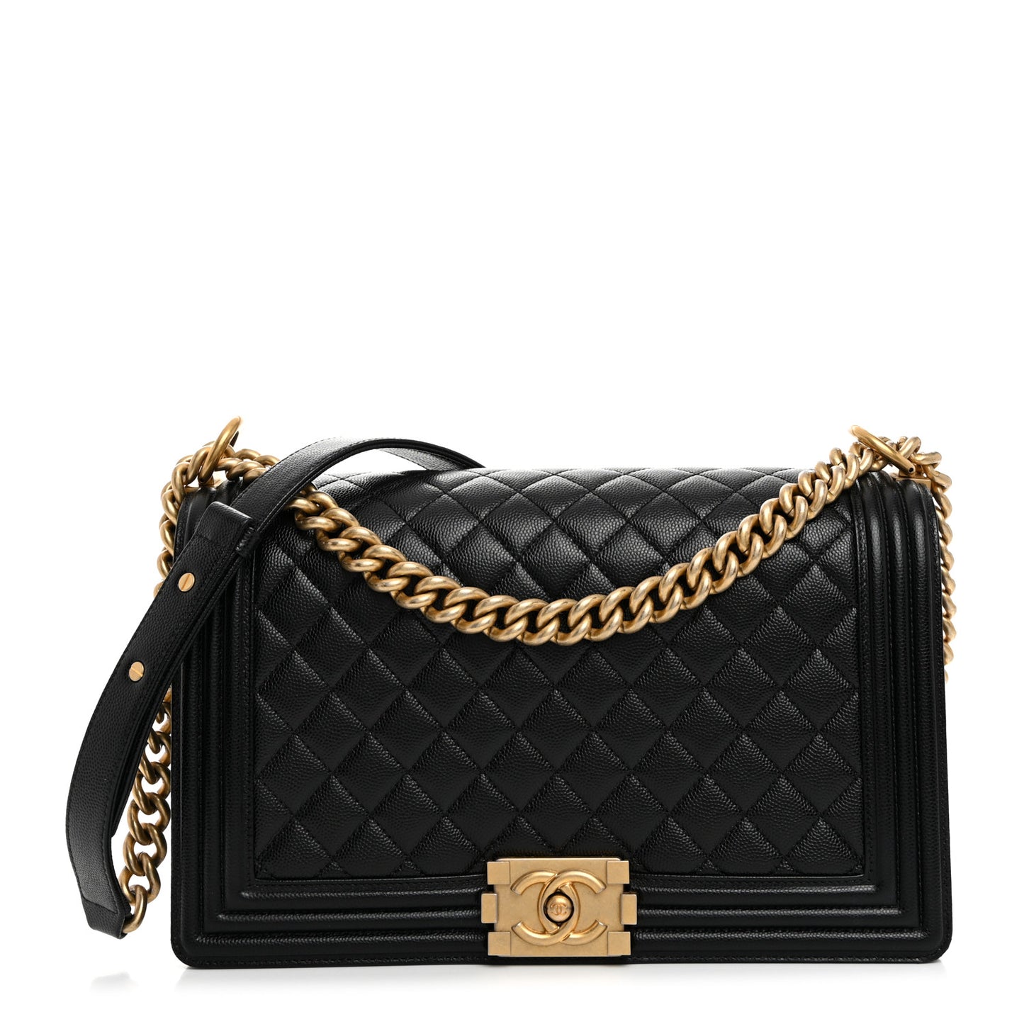 Caviar Quilted New Medium Boy Flap Black