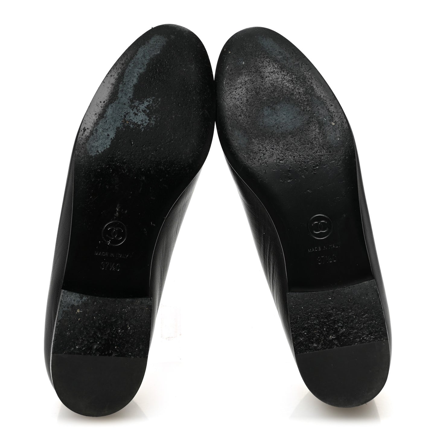 Lambskin Patent Cap Toe CC Ballerina Flats 37.5 Black
