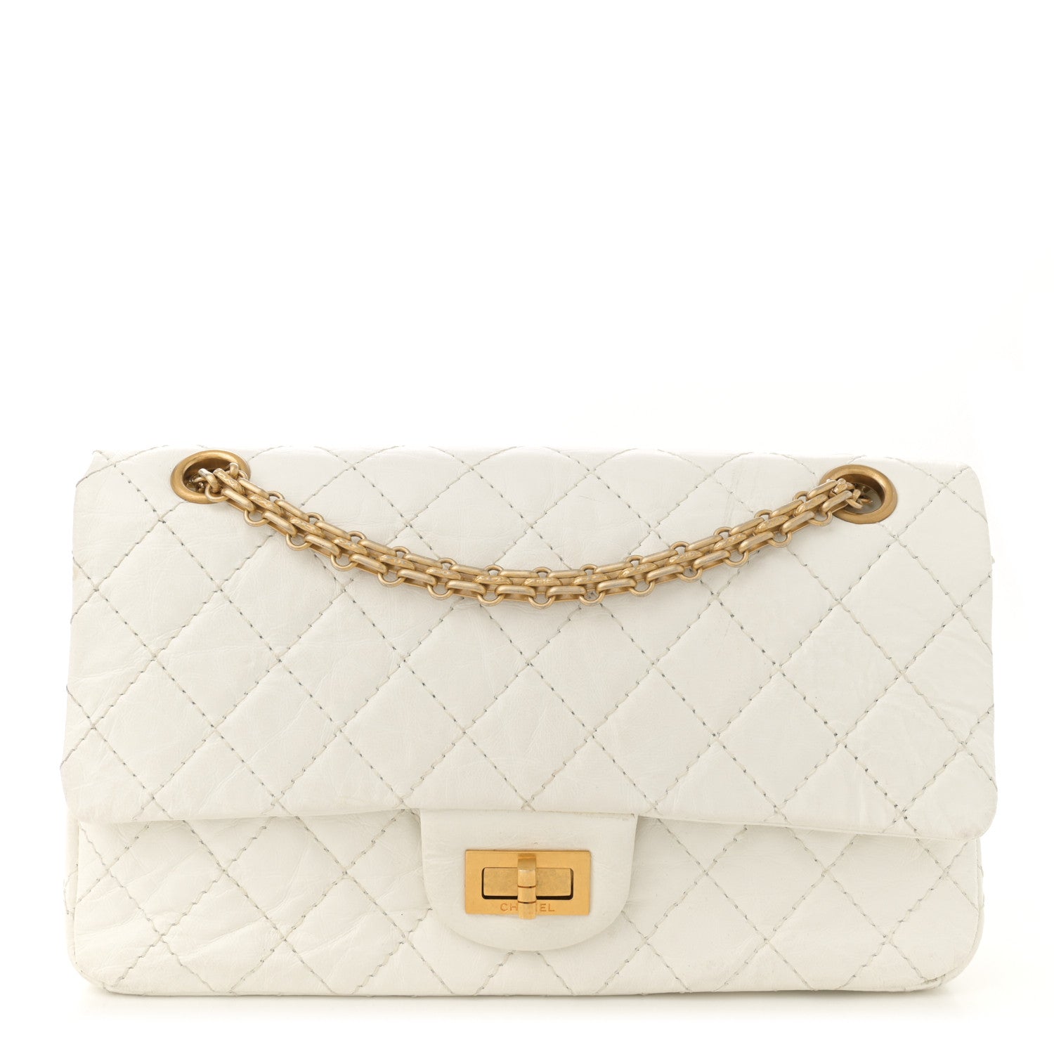 Chanel Aged Calfskin Quilted 2.55 Reissue 225 Flap White 1 of 15