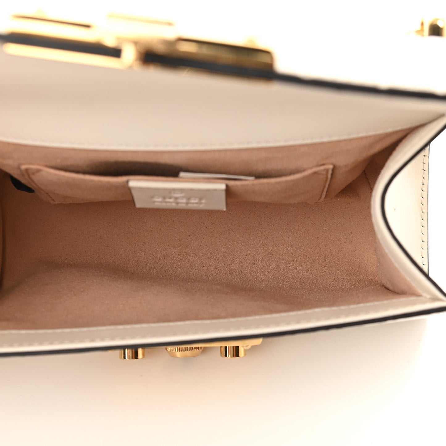 Guccissima Small Padlock Shoulder Bag White