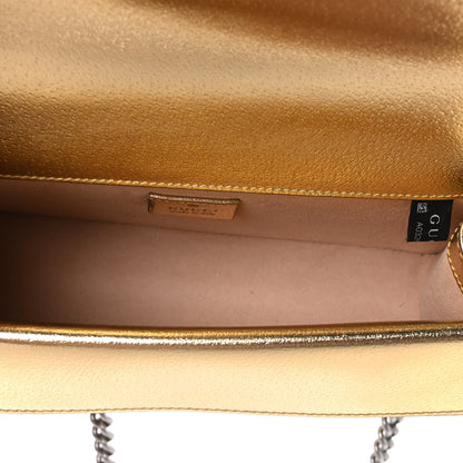Gucci Metallic Textured Calfskin Crystal Small Dionysus Shoulder Bag Gold 5 of 9