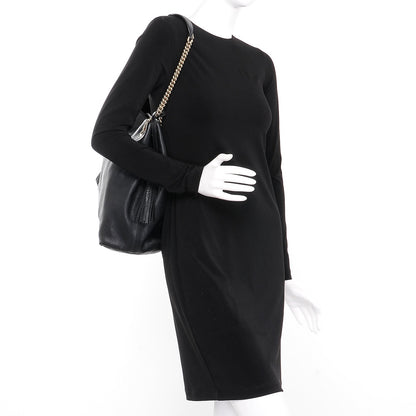 Gucci Pebbled Calfskin Large Soho Chain Shoulder Bag Black 2 of 7