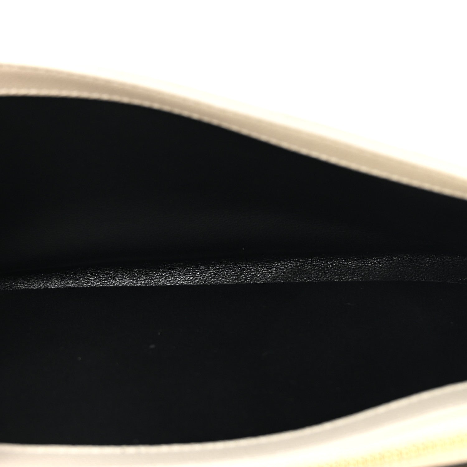Saint Laurent Grain De Poudre Matelasse Chevron Monogram Chain Wallet Crema Soft 5 of 9