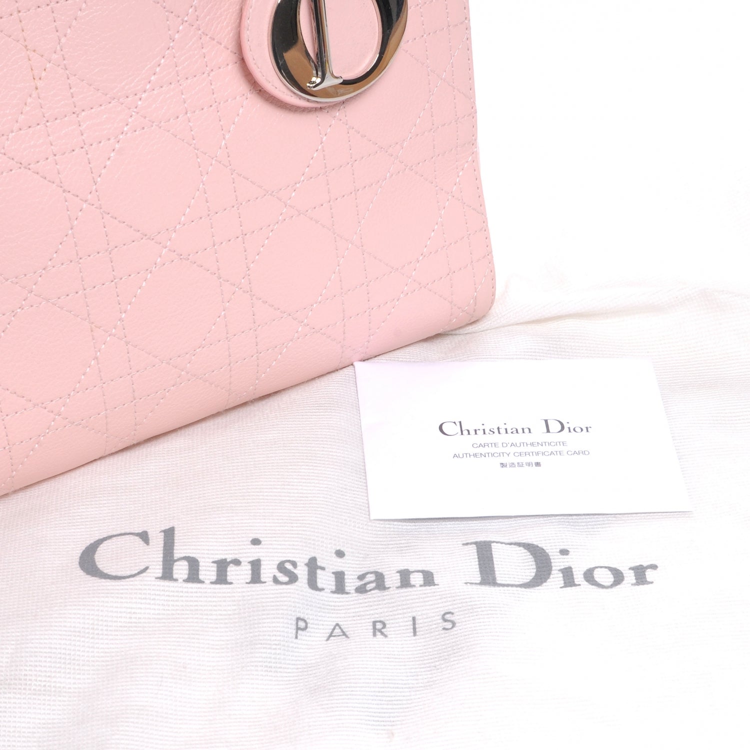 Christian Dior Leather Stitched Cannage Medium Lady Dior Pink 8 of 8