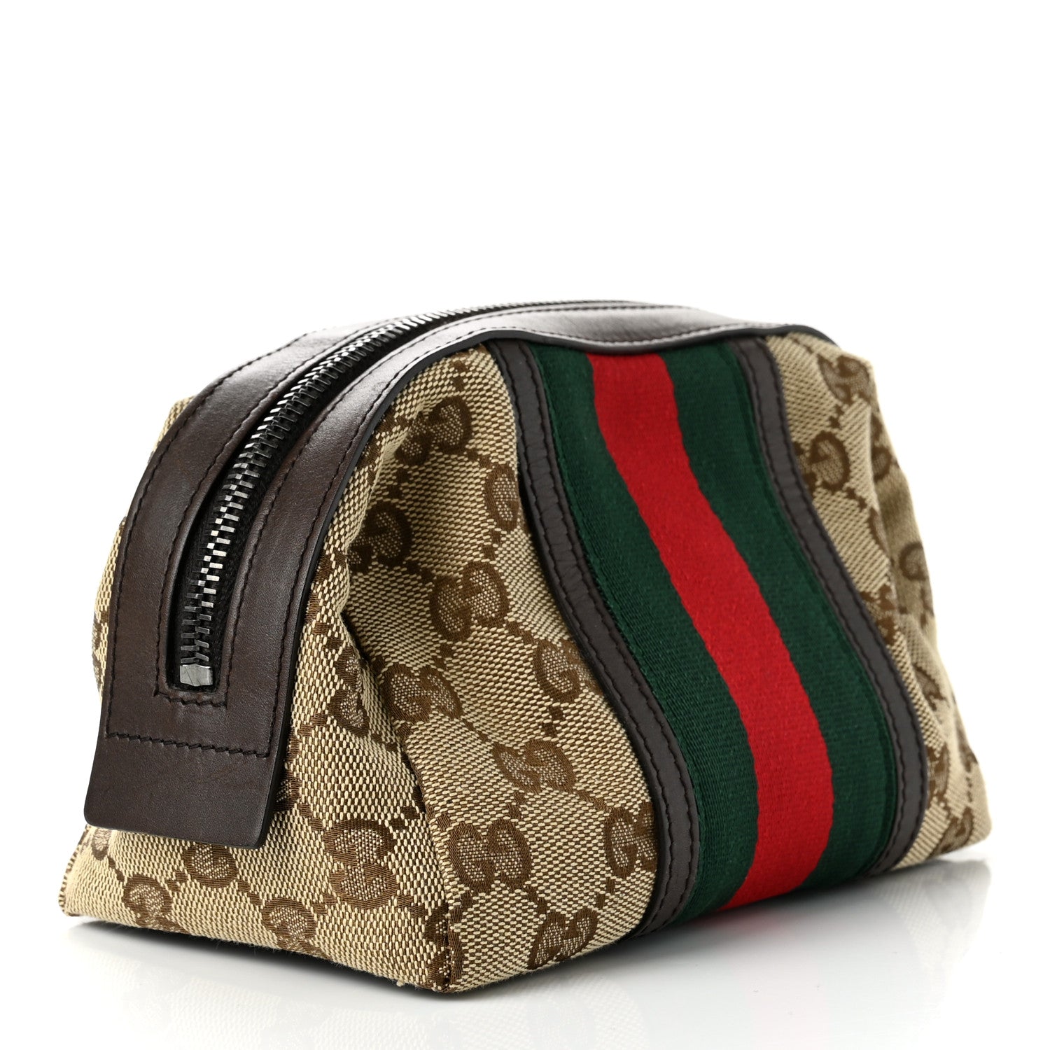 Gucci Monogram Web Small Cosmetic Case Dark Brown 3 of 7