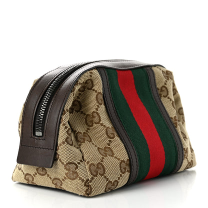 Gucci Monogram Web Small Cosmetic Case Dark Brown 3 of 7