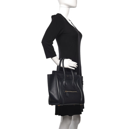 Celine Smooth Calfskin Micro Luggage Navy Blue 2 of 9