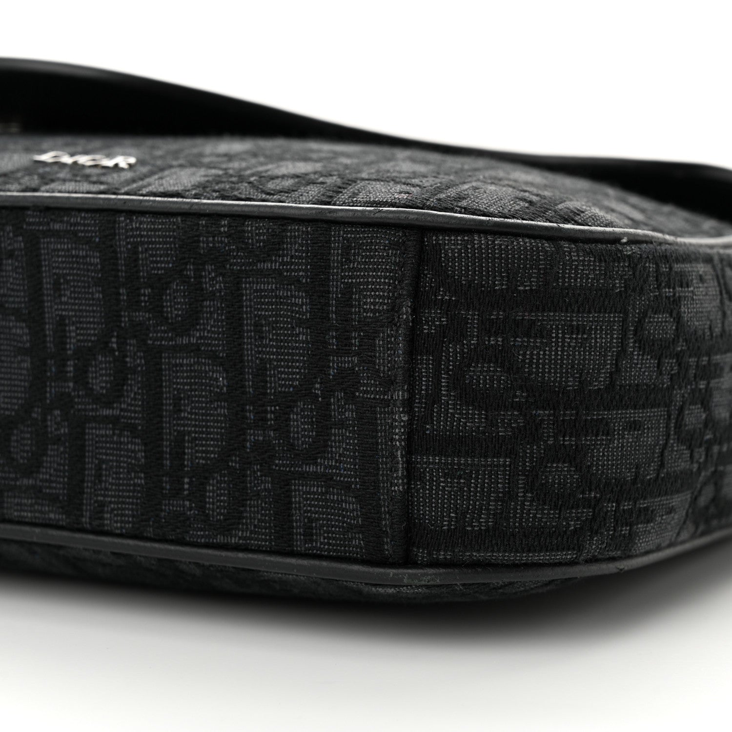 Christian Dior Grained Calfskin Oblique Mini Saddle Messenger Black 10 of 11