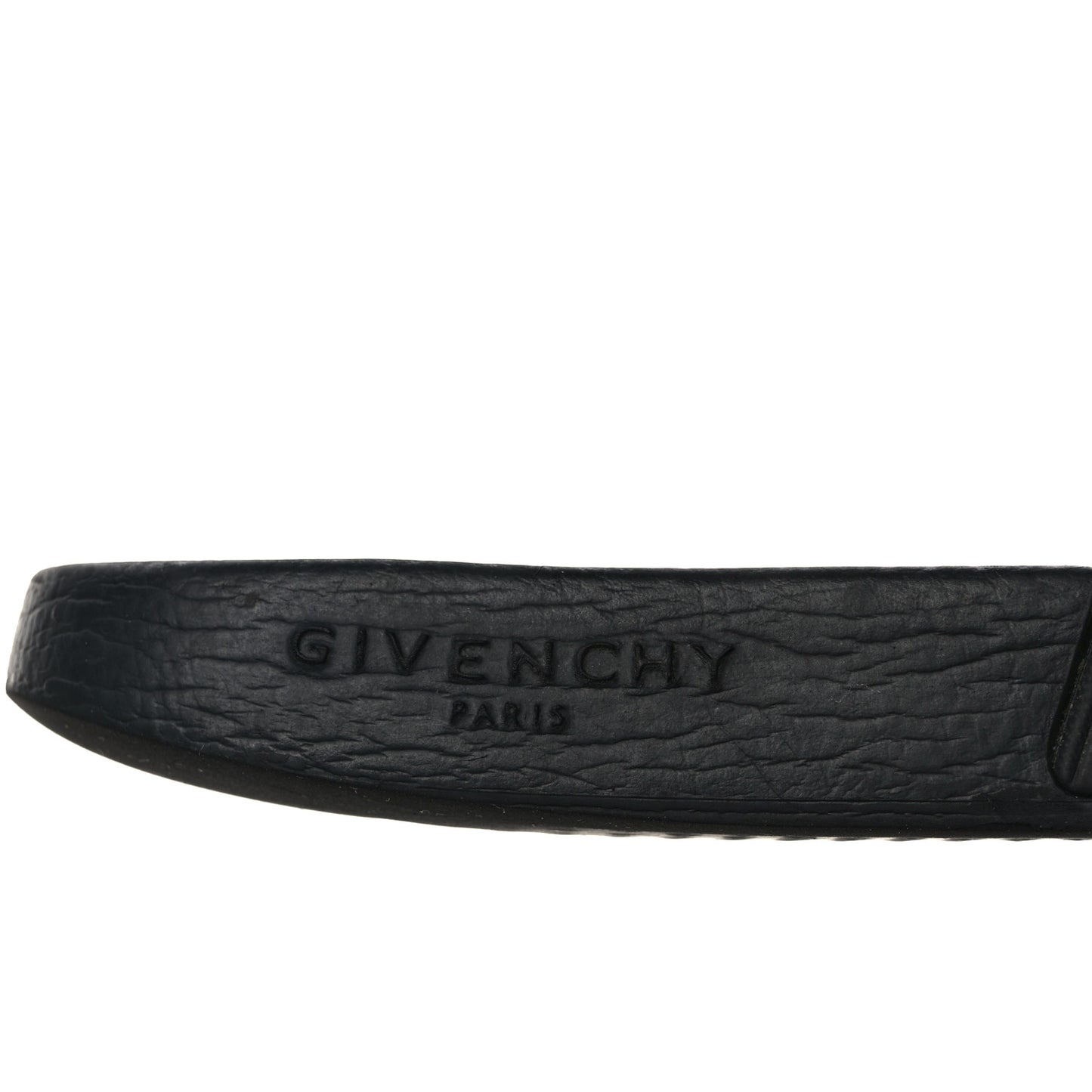 Rubber Logo Pool Slide Sandals 37 Black