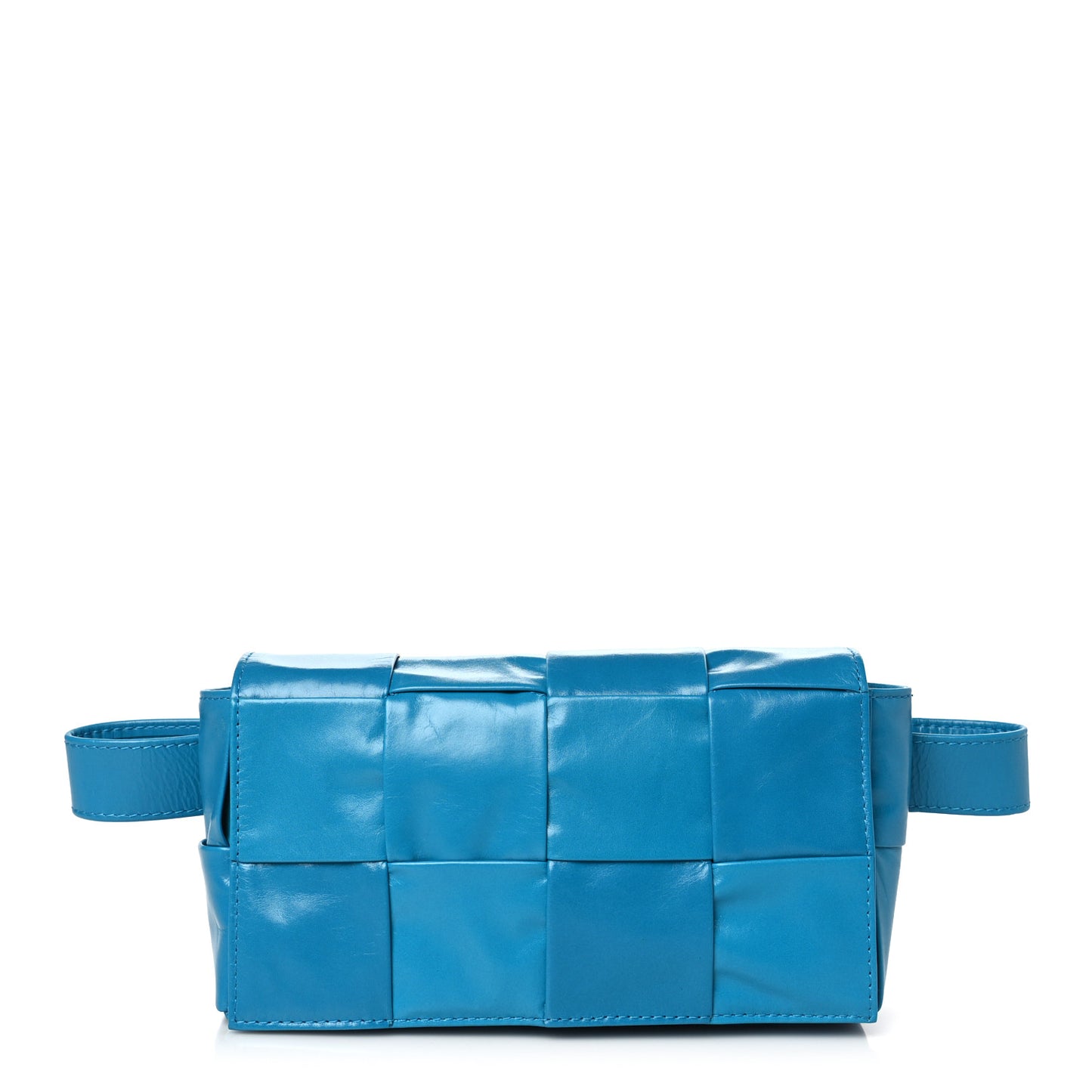 Paper Calfskin Intrecciato Cassette Belt Bag Blueprint