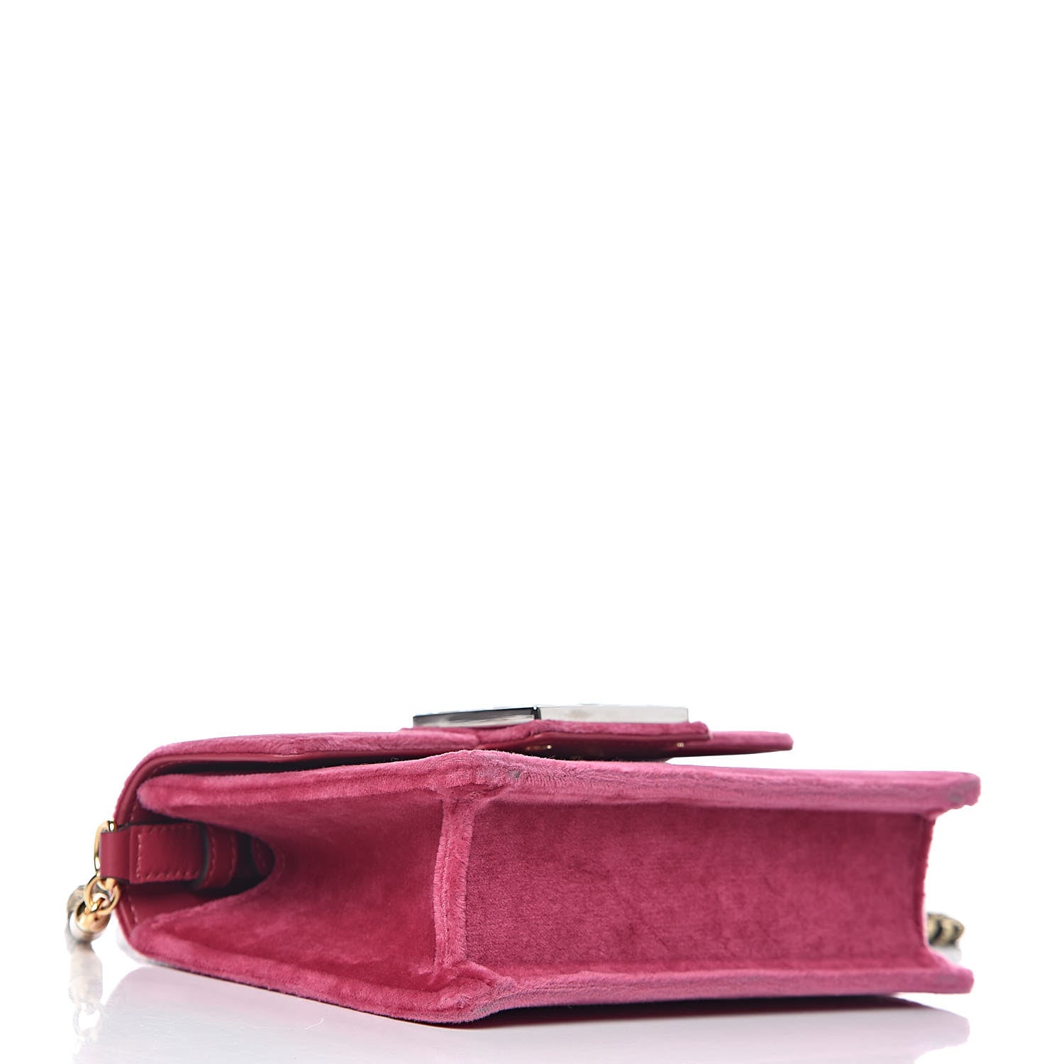 Gucci Velvet Crystal Square G Shoulder Bag Light Raspberry Rose 4 of 10
