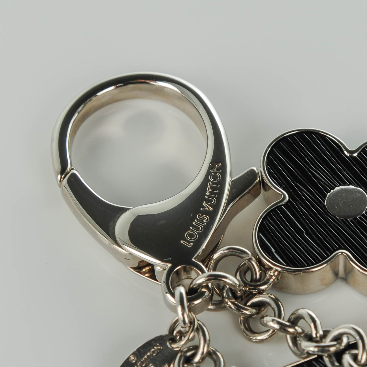 Louis Vuitton Fleur d'Epi Bag Charm Black 4 of 6