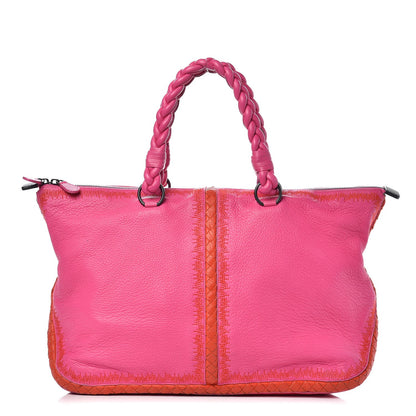 Bottega Veneta Washed Cervo Deerskin Braided Tote Fire Shock 1 of 15