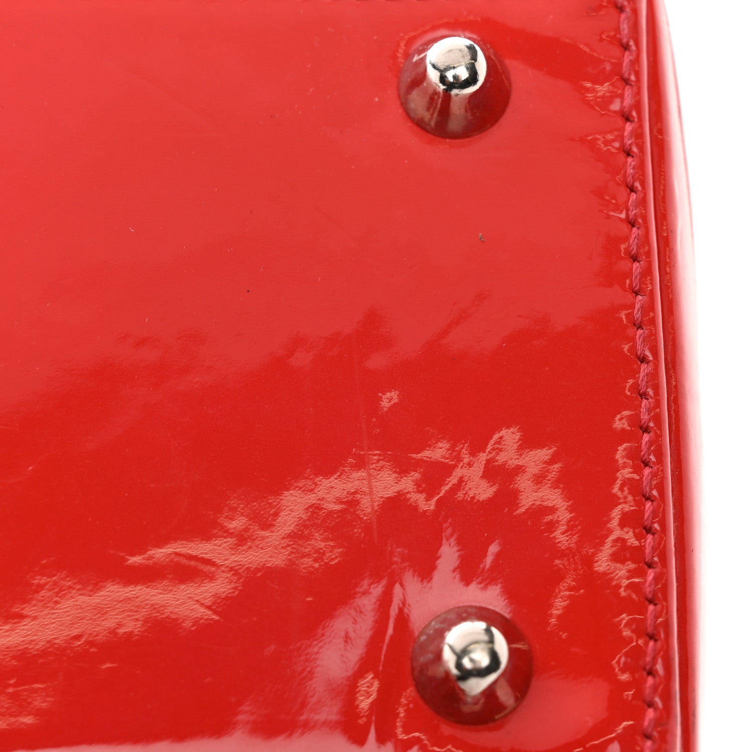 Christian Dior Patent Cannage Large Lady Dior Red 14 of 18