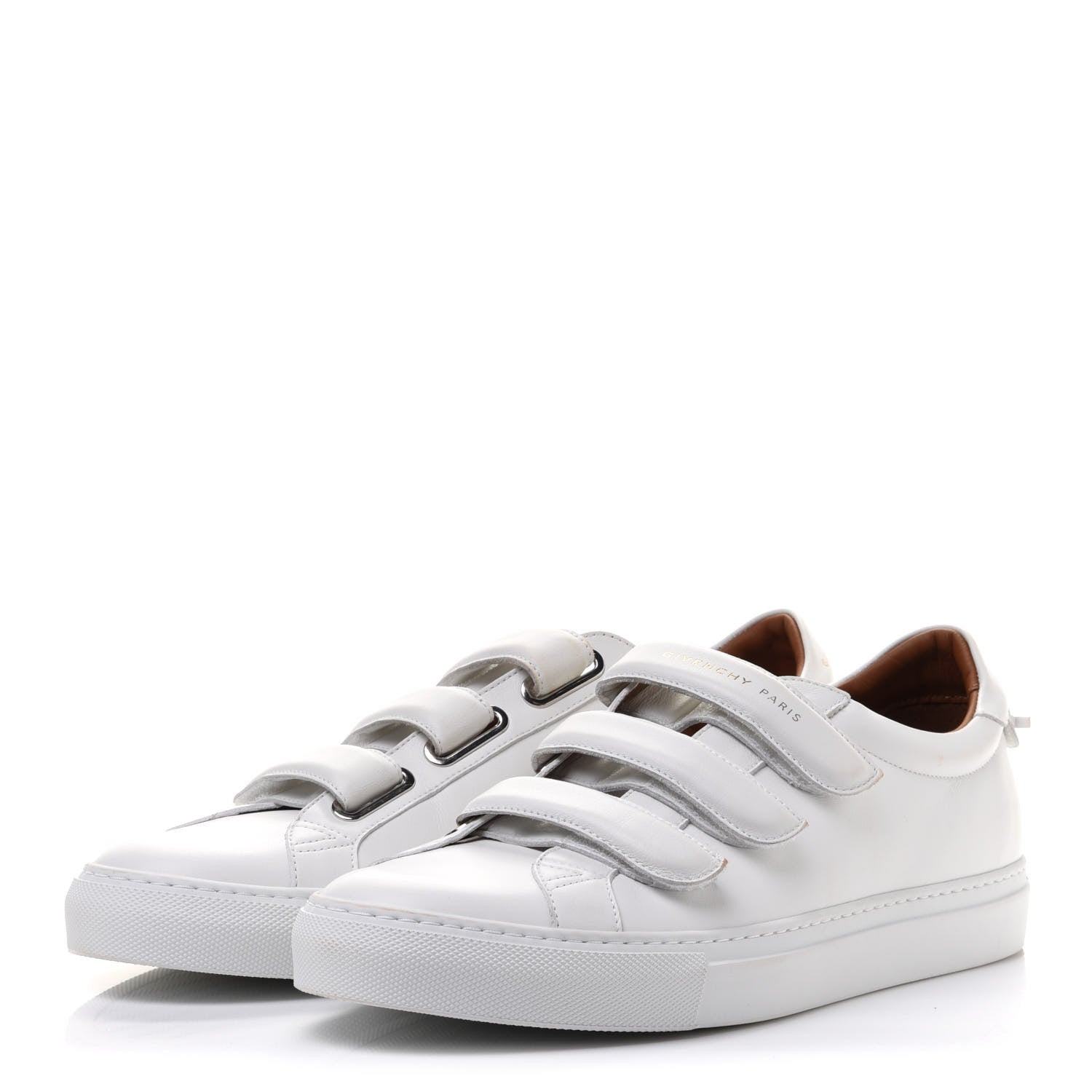 Givenchy Calfskin Velcro Strap Mens Urban Street Sneakers 44 White 3 of 12