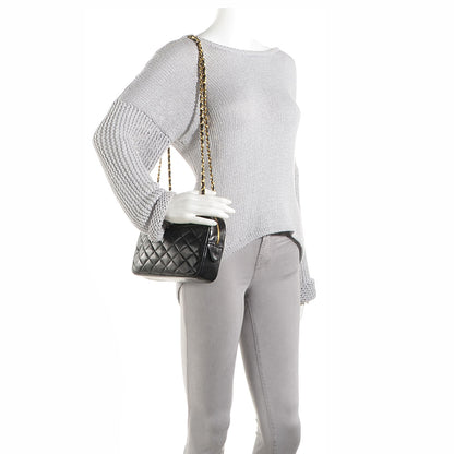 Chanel Lambskin Quilted Shoulder Bag Black 2 of 7