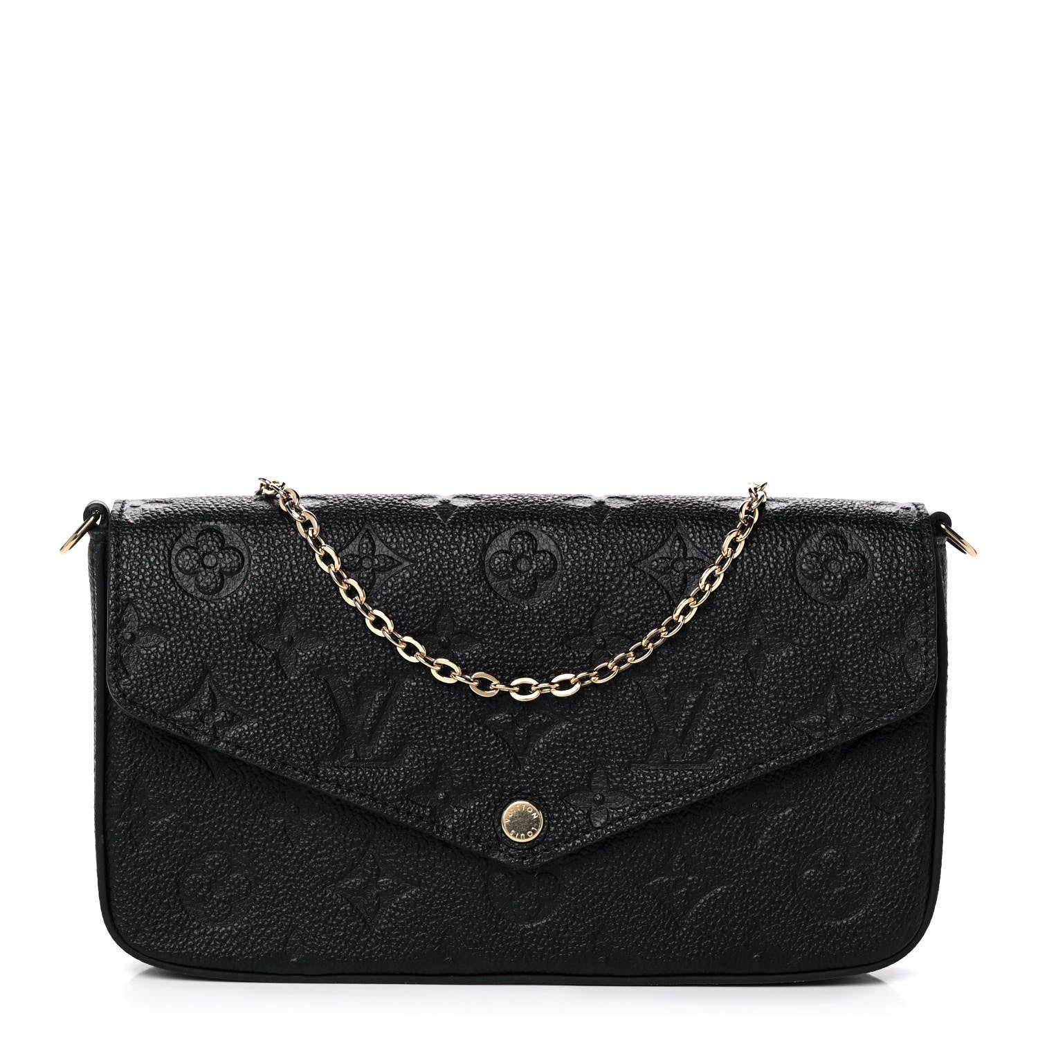 Louis Vuitton Empreinte Pochette Felicie Chain Wallet Black 1 of 10