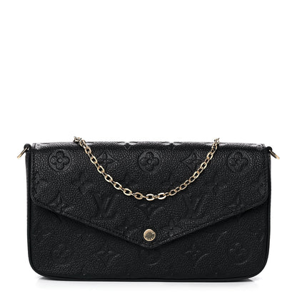 Louis Vuitton Empreinte Pochette Felicie Chain Wallet Black 1 of 10
