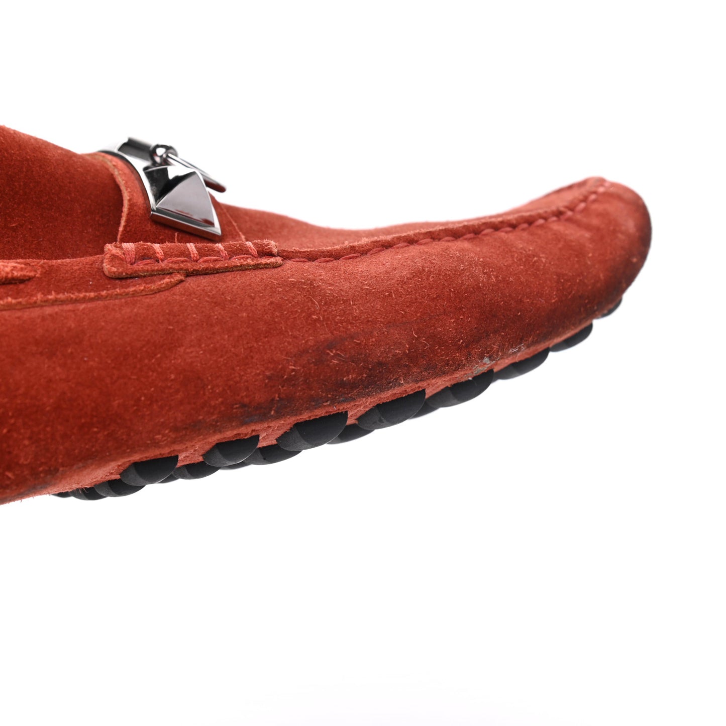 Suede Irving Moccasin Loafers 43 Rouge