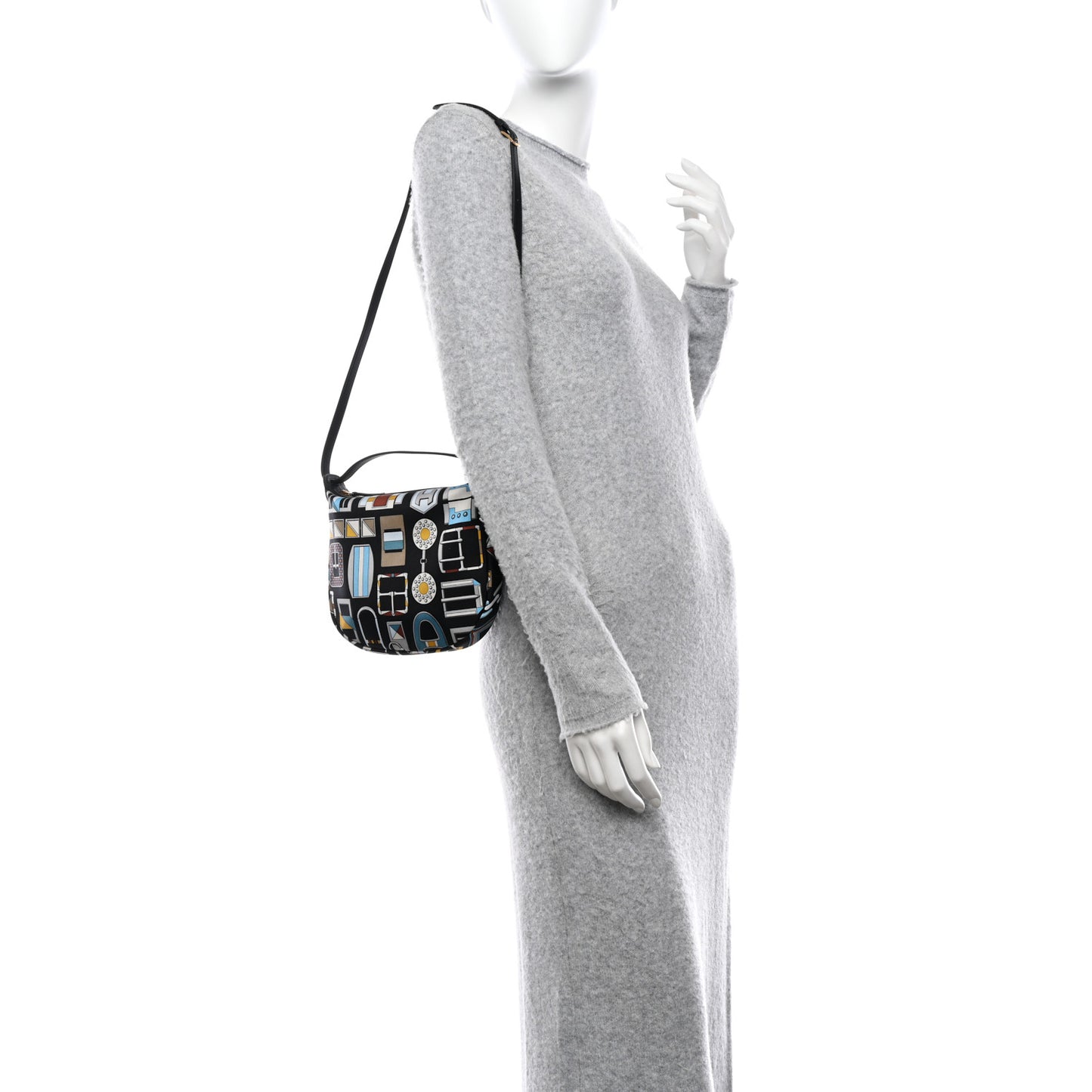 Silk Sursoie To Go Pouch Bleu Marine Craie Black