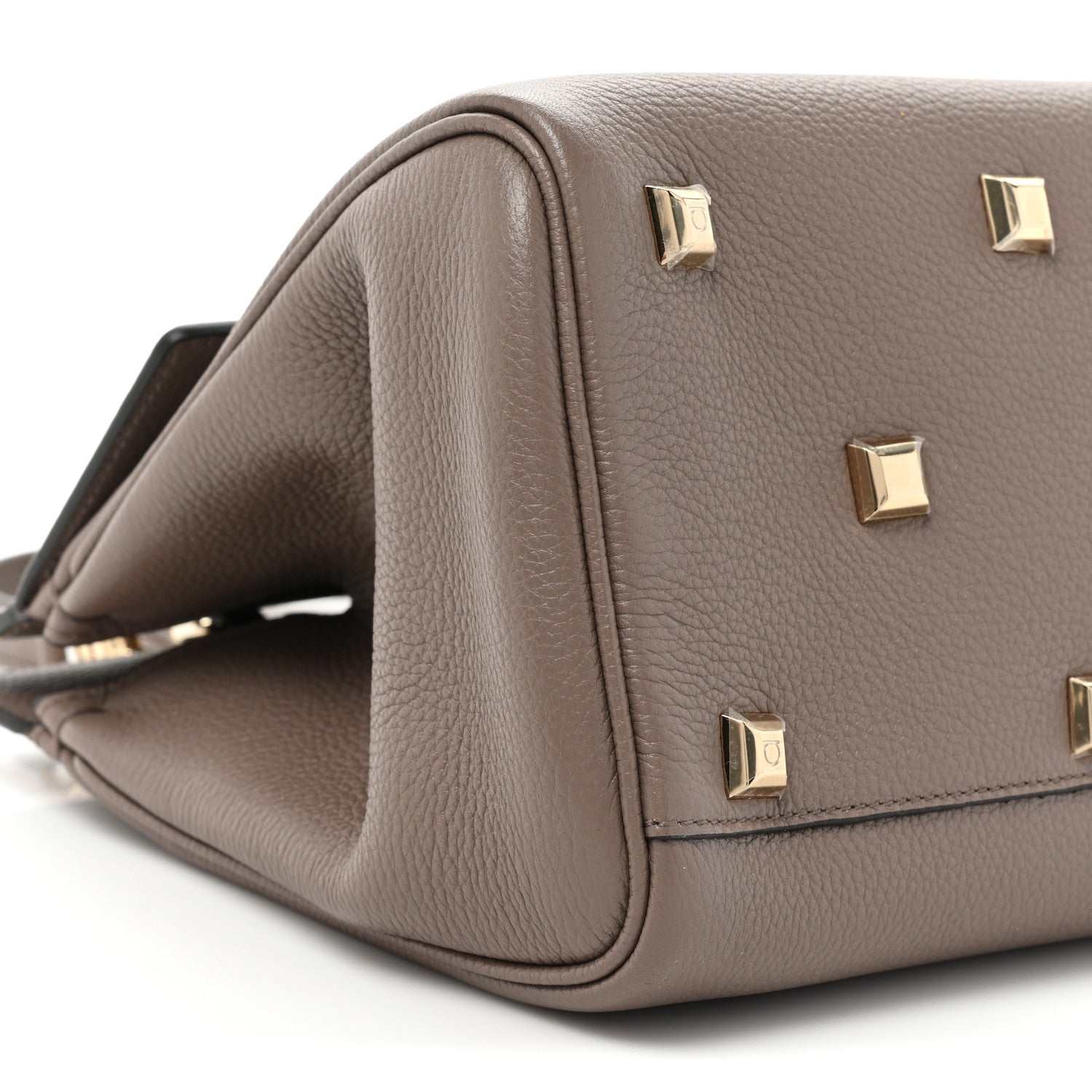 Salvatore Ferragamo Calfskin Studio Bag Caraway Seed 8 of 8
