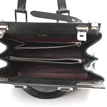 Gucci Grainy Calfskin Small Zumi Top Handle Bag Black 5 of 11