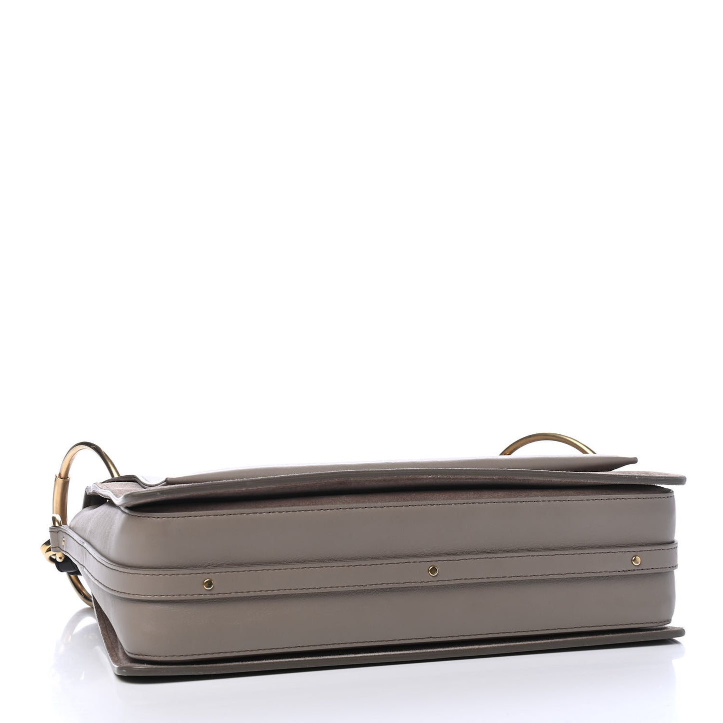 Calfskin Suede Small Roy Bag Motty Grey