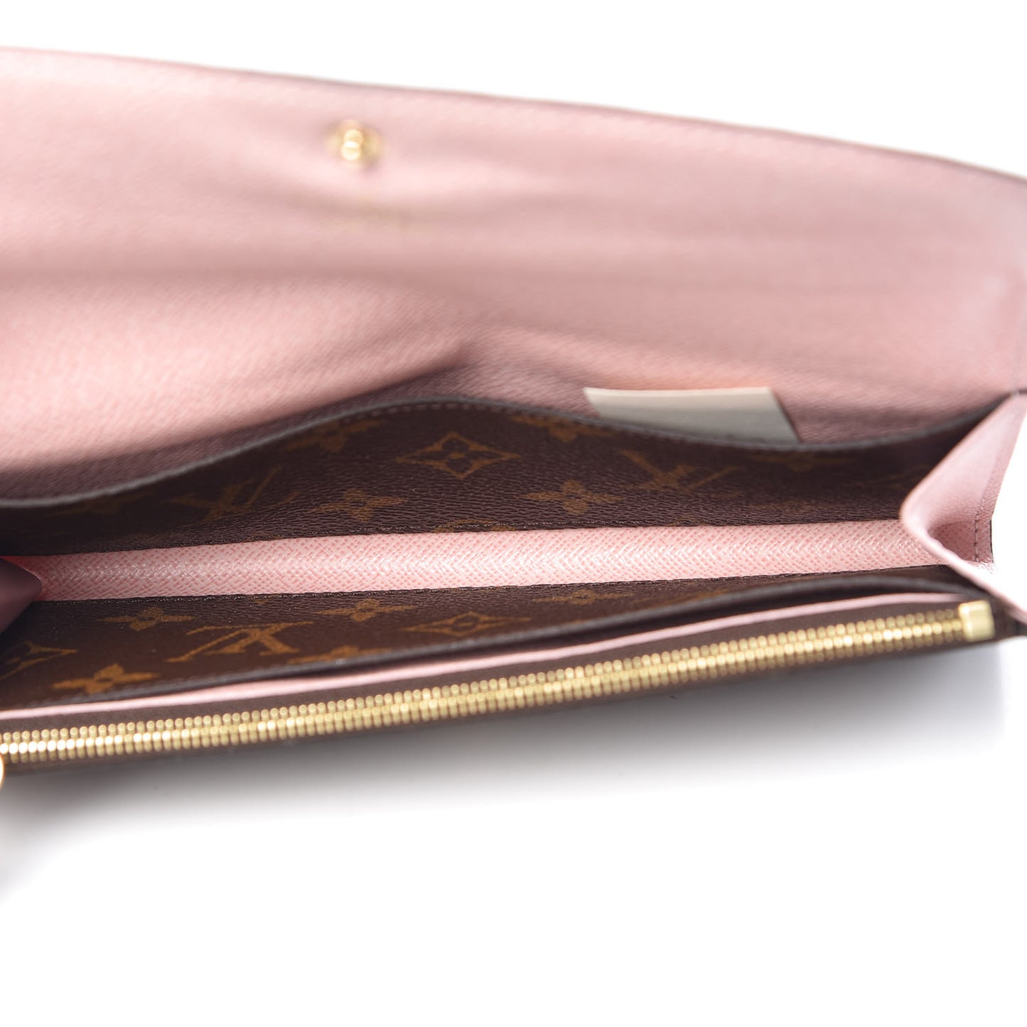 Monogram Emilie Wallet Rose Ballerine