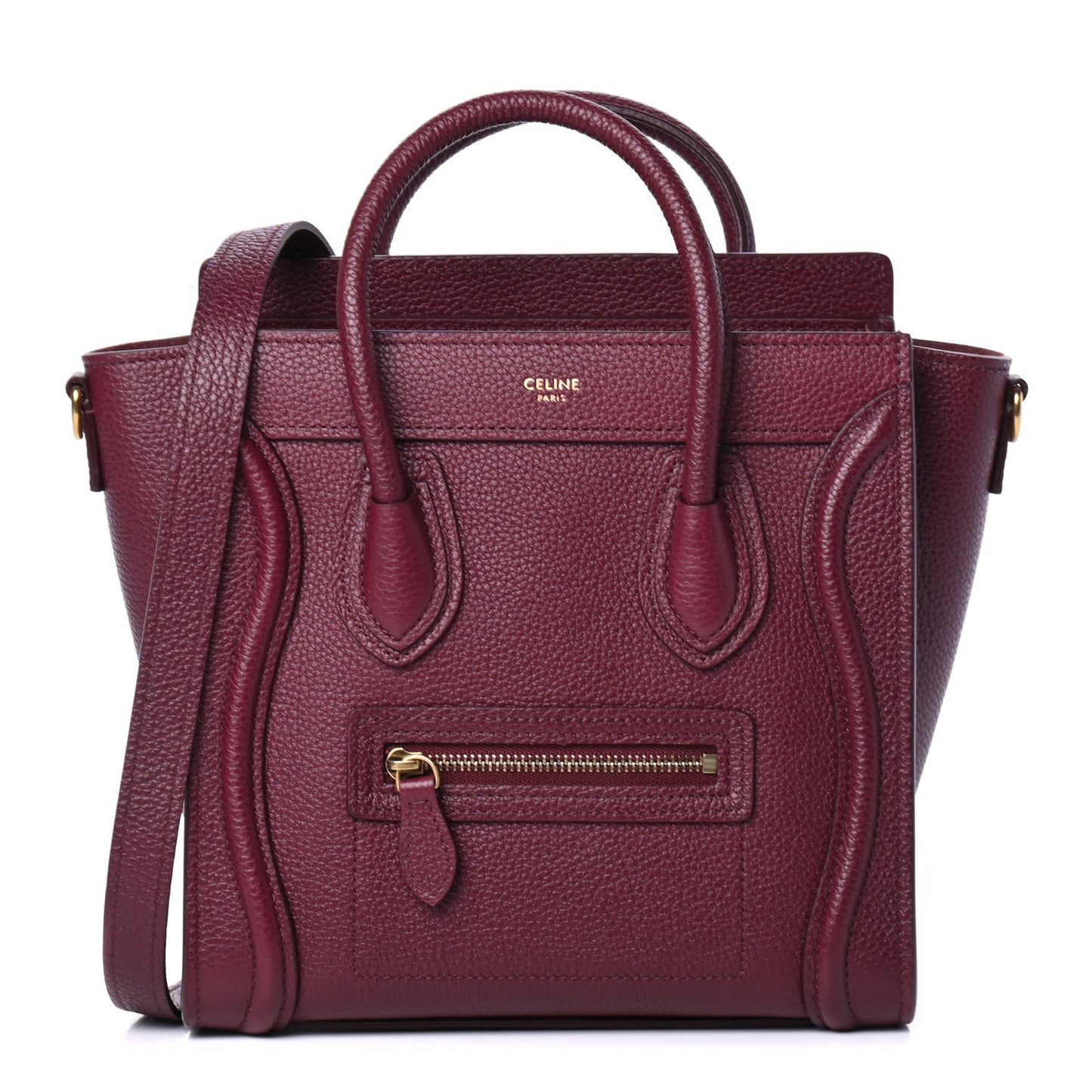 Drummed Calfskin Nano Luggage Acai
