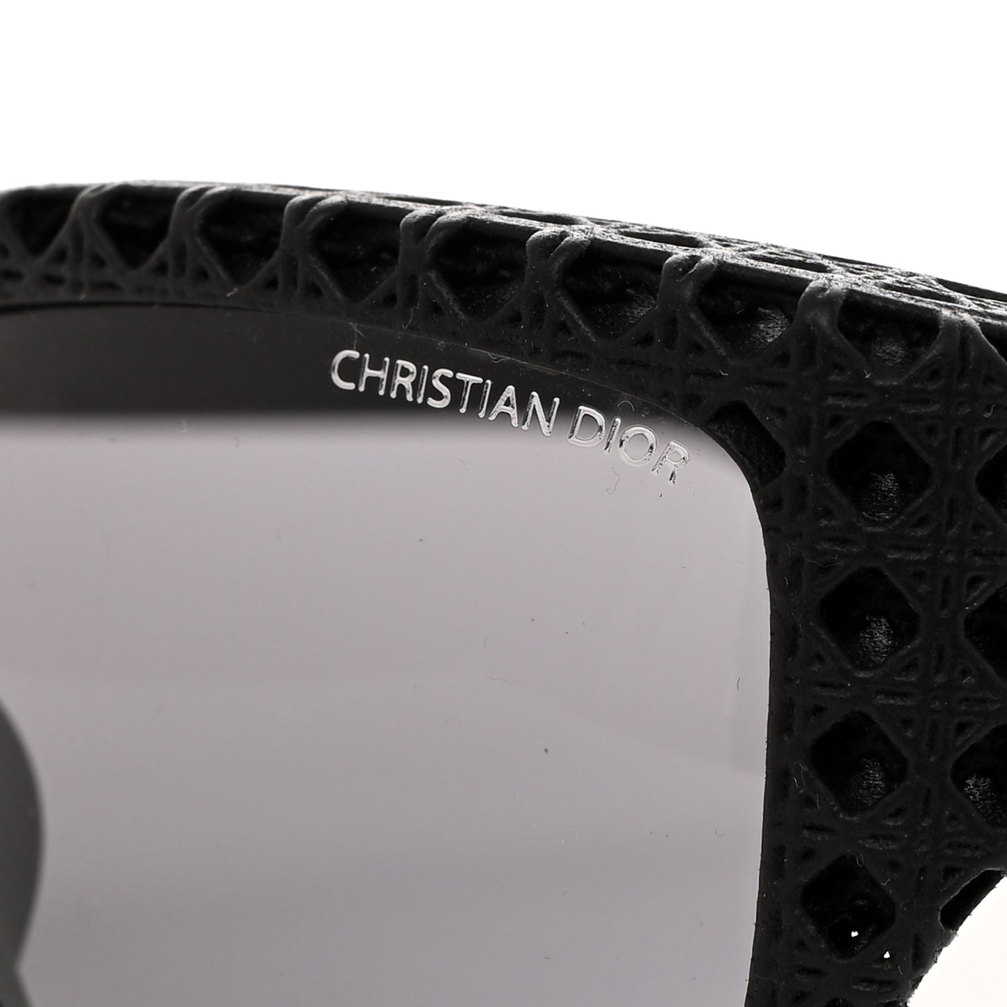 Acetate Cannage Rectangular Dior3D S1I Sunglasses Black
