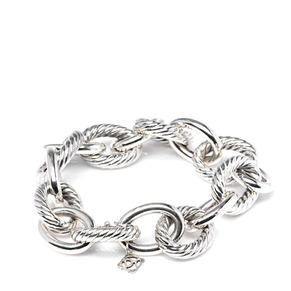 David Yurman Sterling Silver 17mm Extra Large Oval Link Bracelet 3 of 7