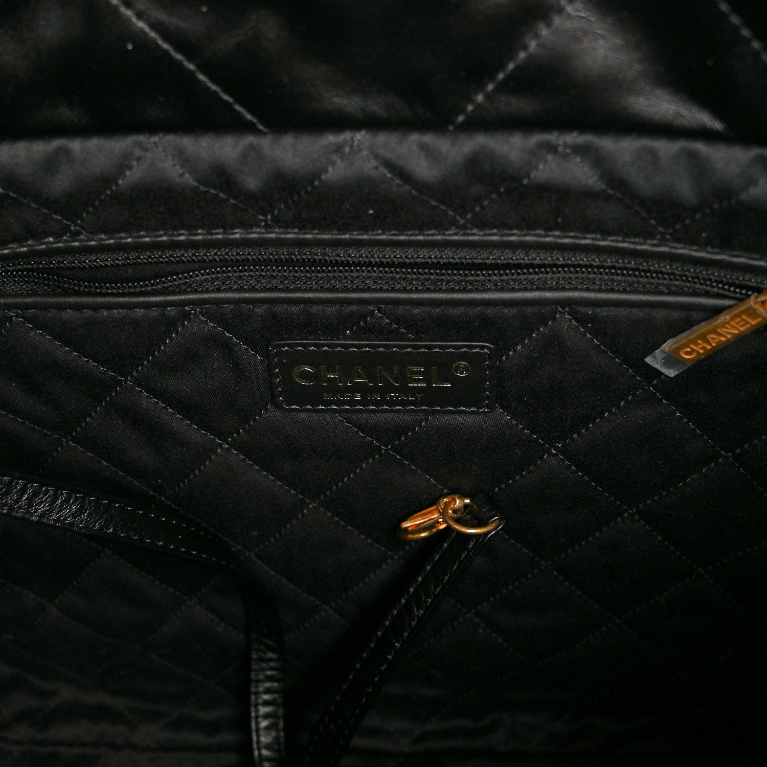 Chanel Shiny Calfskin Quilted Small Chanel 22 Black 7 of 11