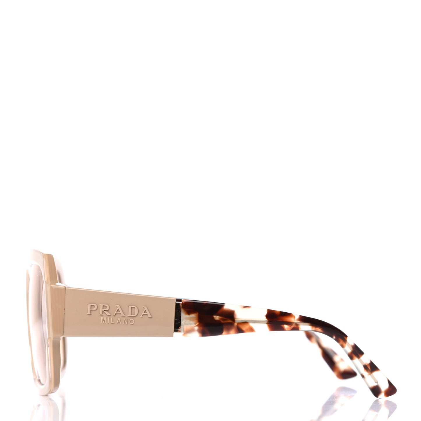 Oversized Monochrome Sunglasses SPR 21X Beige Tortoise