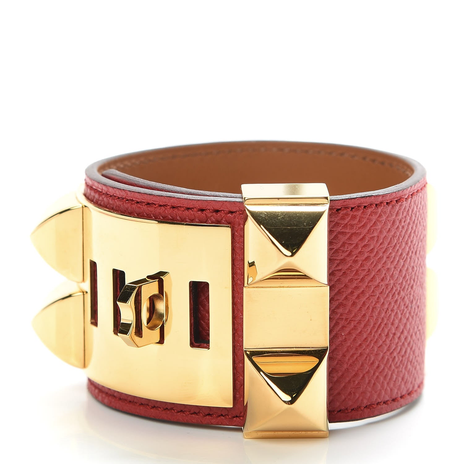 Hermes Epsom Collier de Chien CDC Bracelet S Rouge Casaque 3 of 8