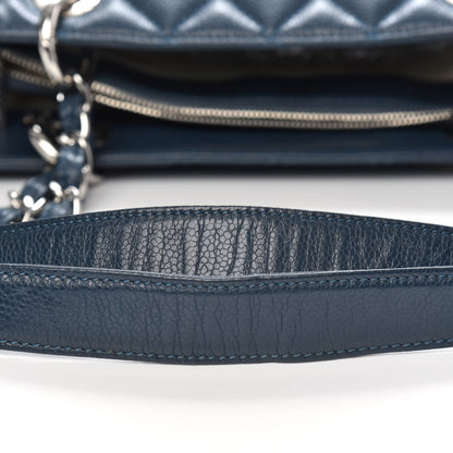 Chanel Caviar Quilted Grand Shopping Tote GST Dark Blue 9 of 15