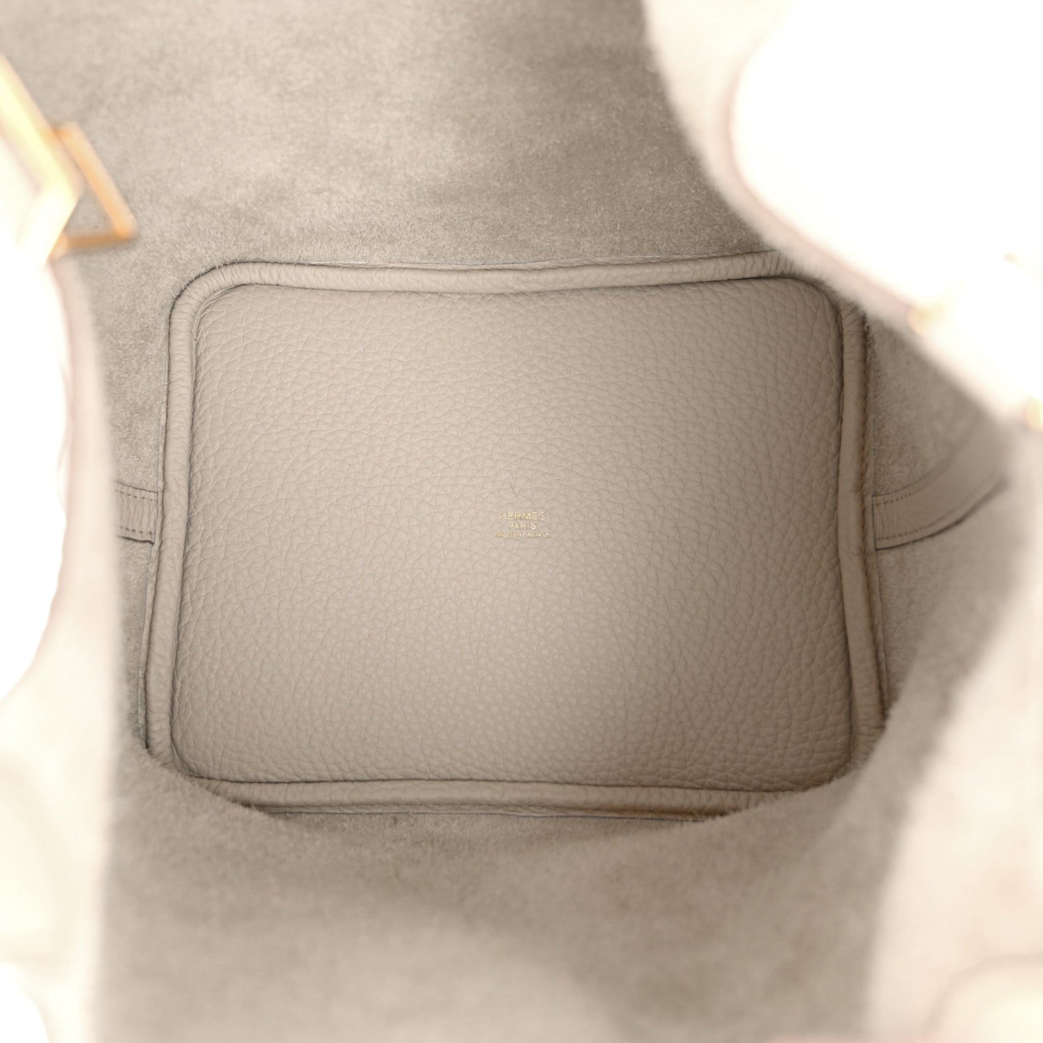 Hermes Taurillon Clemence Picotin Lock 22 MM Beton 5 of 10