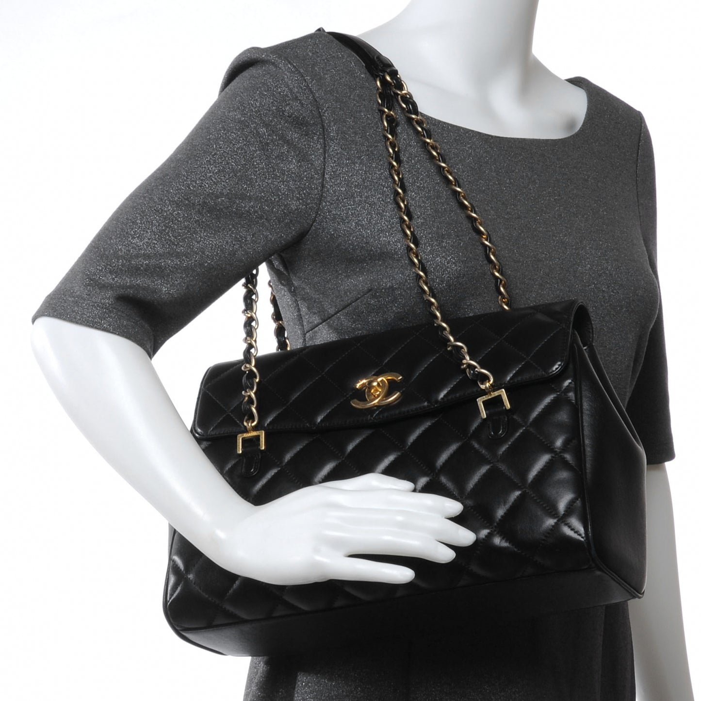 Lambskin Misia Camera Case Flap Black