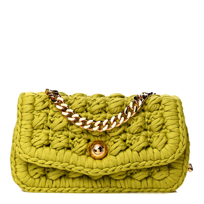 Bottega Veneta Jersey Crochet Shoulder Bag Kiwi 1 of 9