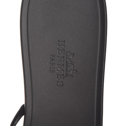 Hermes Rubber Chaine d'Ancre Rivage Sandals 38 Black 7 of 7