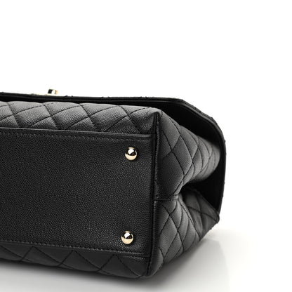 Chanel Caviar Lizard Quilted Small Coco Handle Flap Black 10 of 11