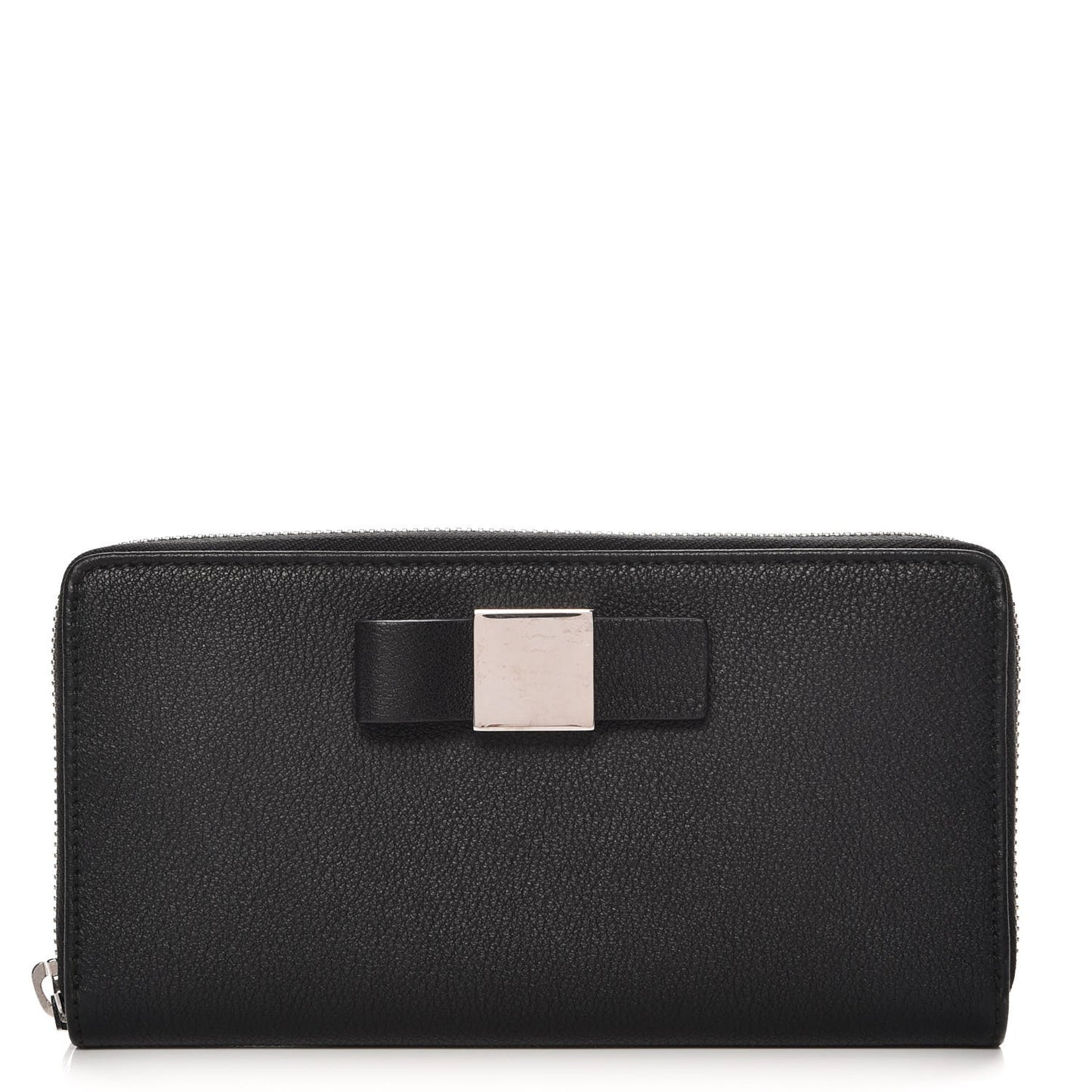 Calfskin Multi Bow Money Wallet Black