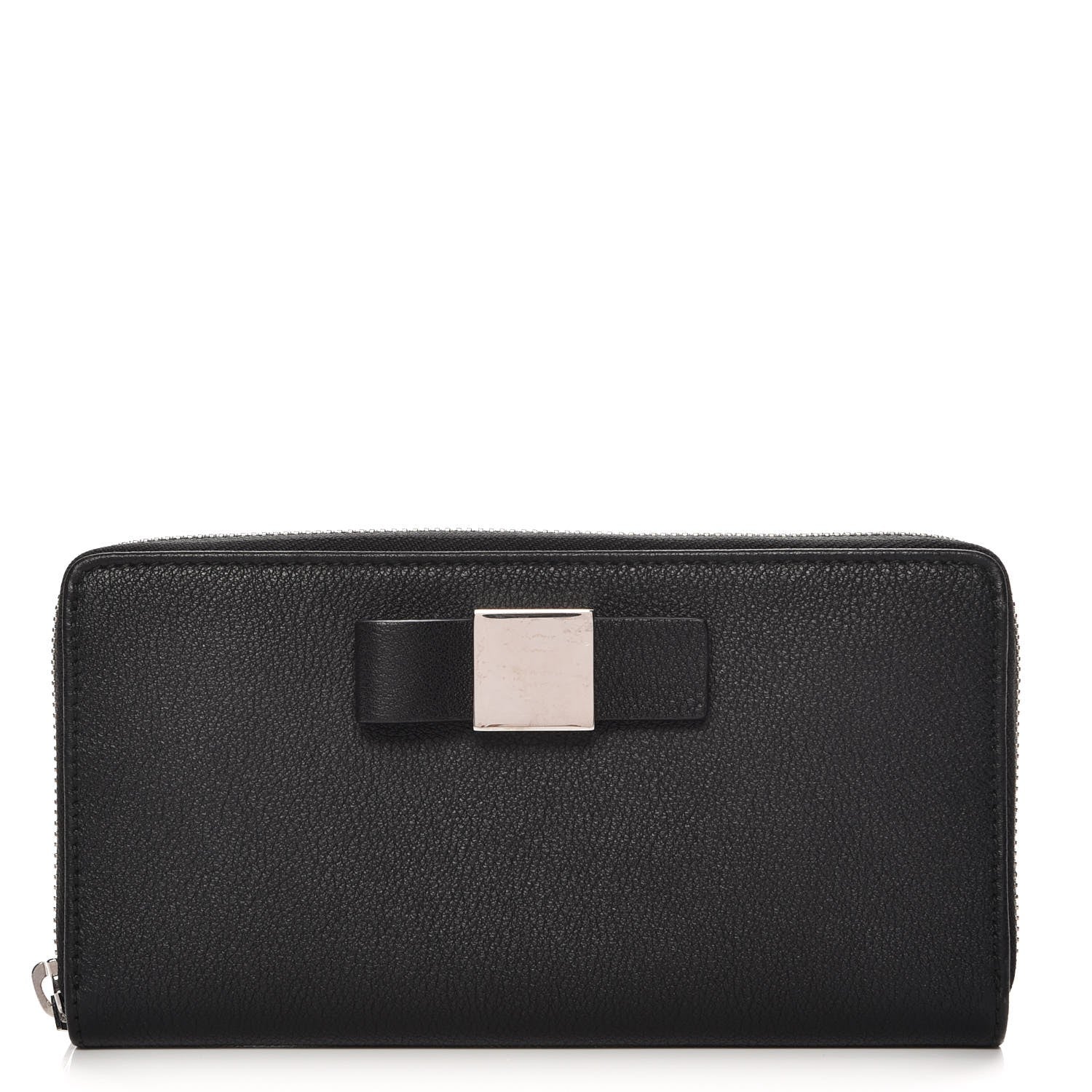 Balenciaga Calfskin Multi Bow Money Wallet Black 1 of 8