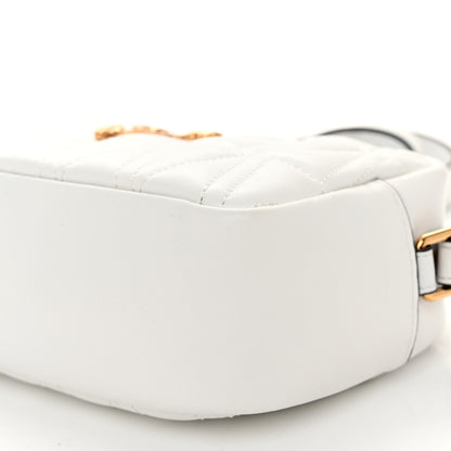 Versace Nappa Quilted Virtus Shoulder Bag White 10 of 13
