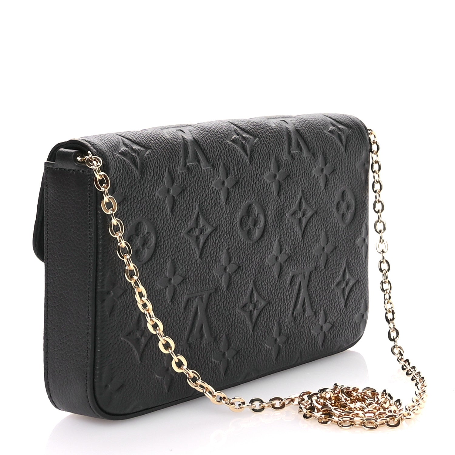 Louis Vuitton Empreinte Pochette Felicie Chain Wallet Black 4 of 10