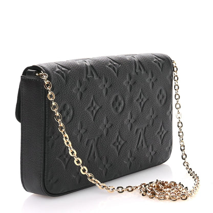 Louis Vuitton Empreinte Pochette Felicie Chain Wallet Black 4 of 10