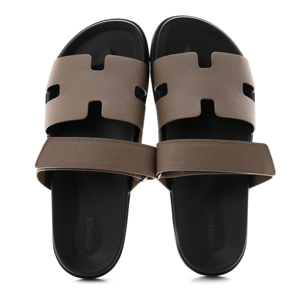 Hermes Epsom Mens Chypre Sandals 44 Etoupe 2 of 10