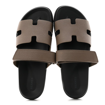 Hermes Epsom Mens Chypre Sandals 44 Etoupe 2 of 10