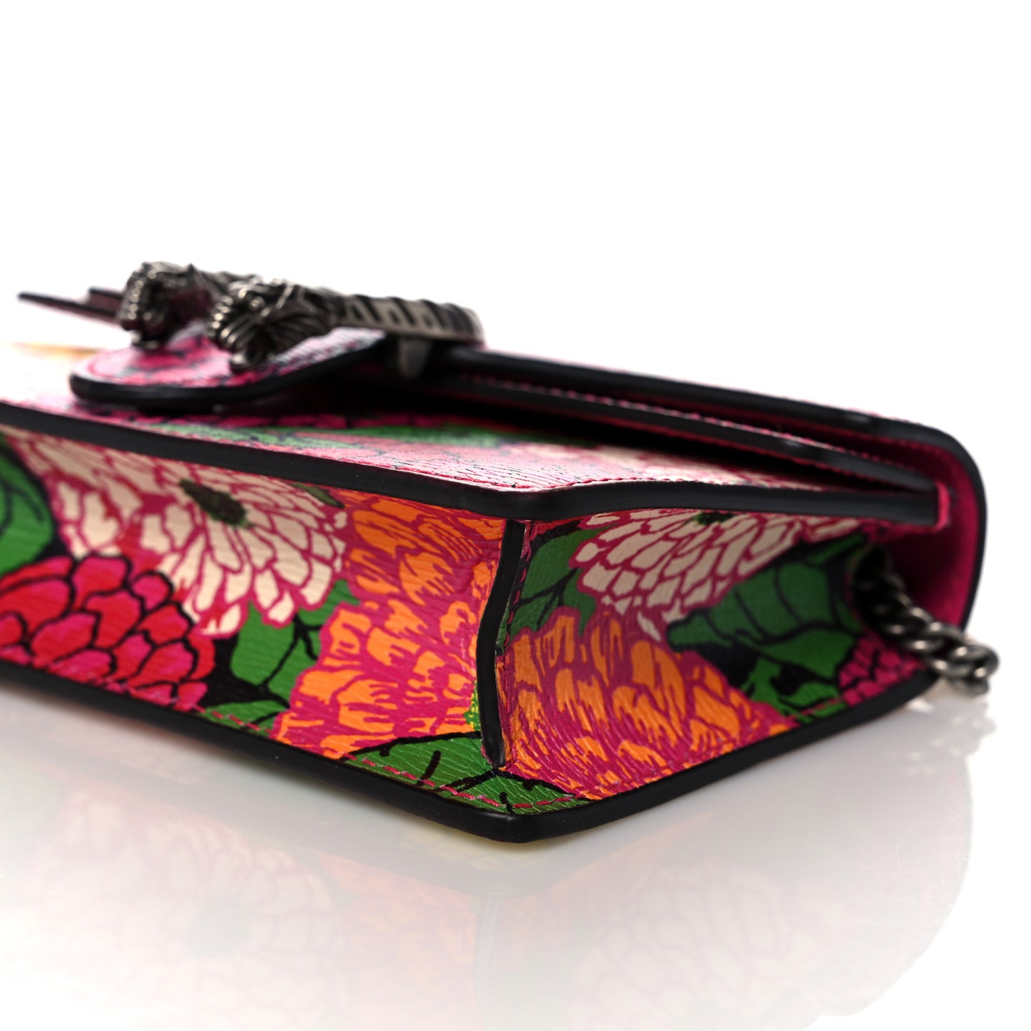 X KEN SCOTT New Shangai Calfskin Pomponica Print Super Mini Dionysus Shoulder Bag Multicolor