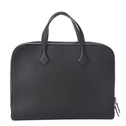 Hermes Togo Victoria Light Briefcase Black 1 of 10