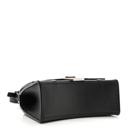 Balenciaga Grained Calfskin Hourglass Top Handle Bag XS Black 4 of 11